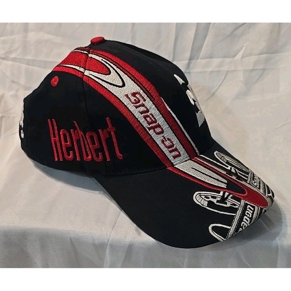 Vintage 1990s Snap On‎ Racing Snapback Hat Cap Black Doug Herbert Swingster